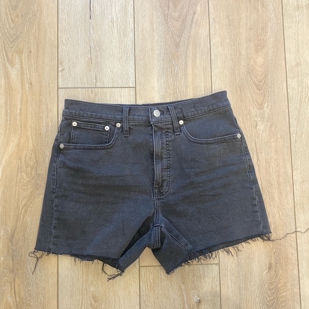 Madewell Black Denim Jean Shorts